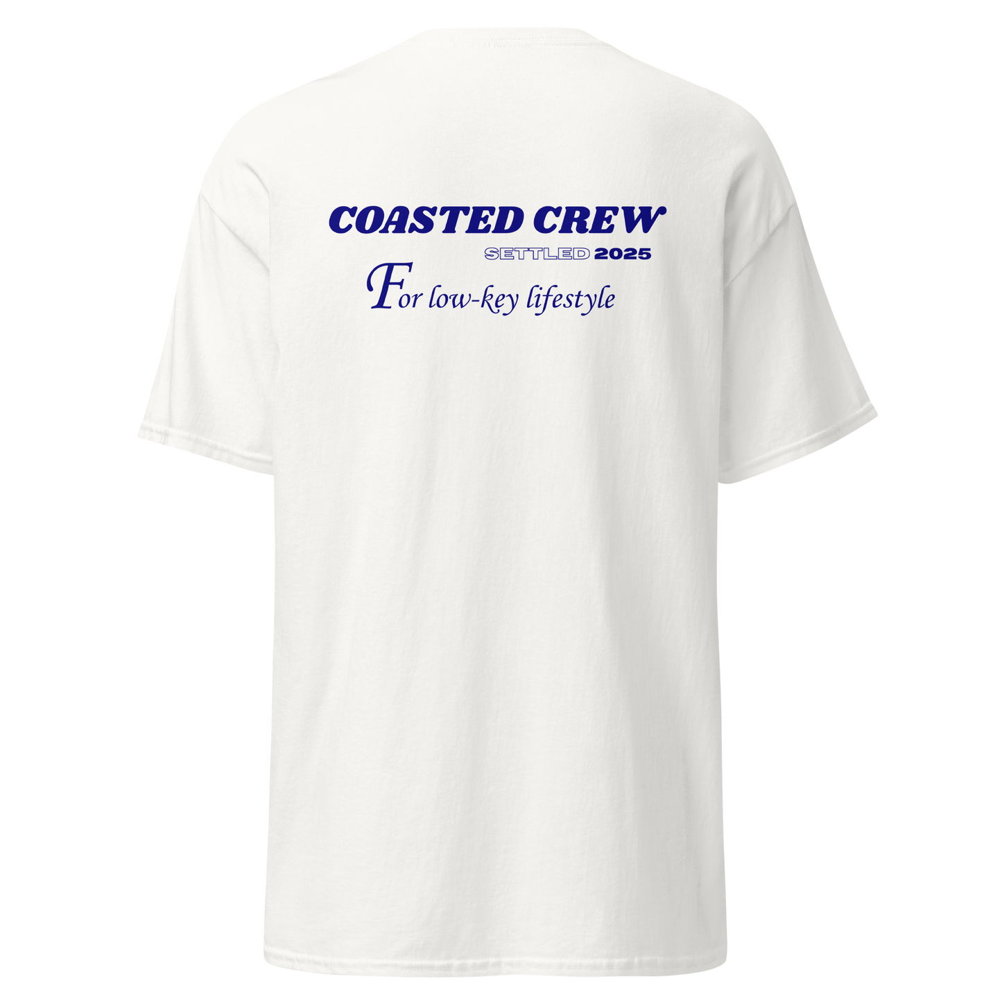 2025 LOW-KEY LIFESTYLE TEE WHITE & BLUE