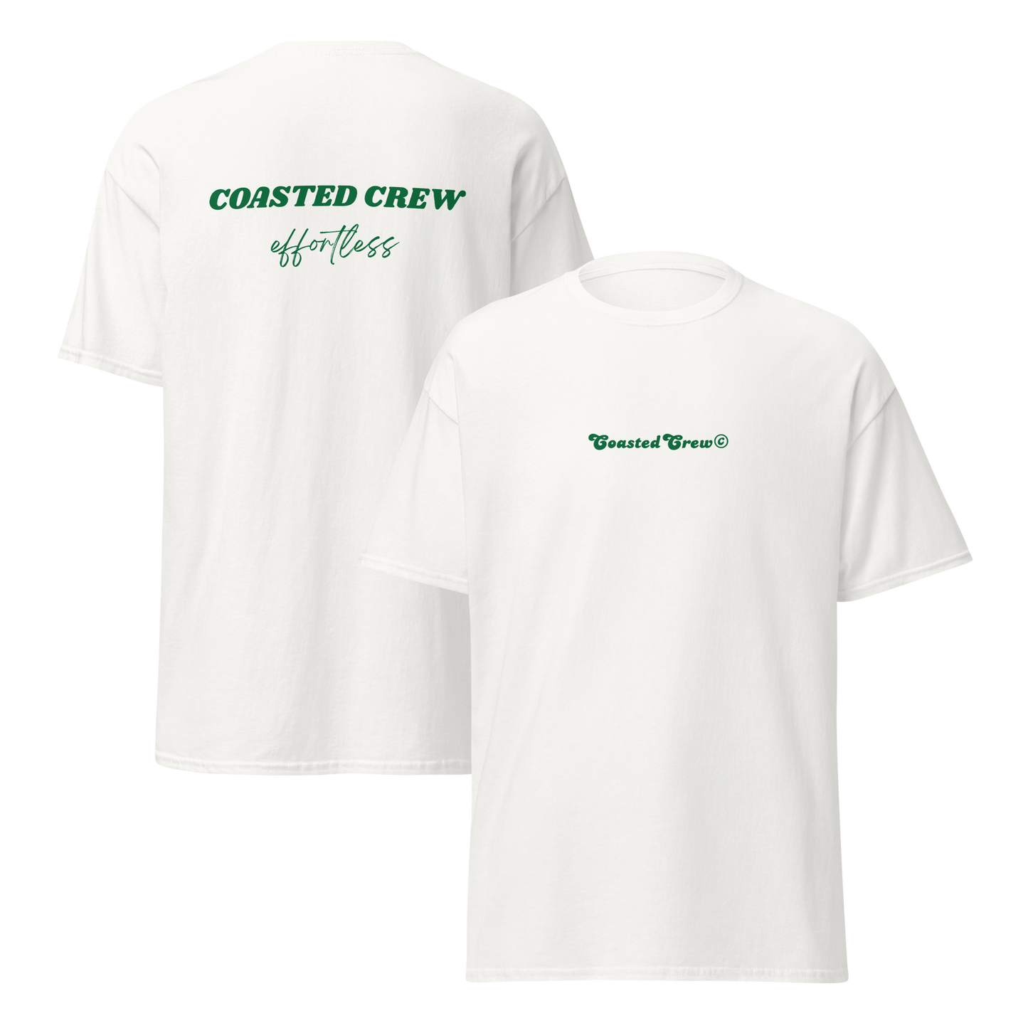 EFFORTLESS TEE WHITE & GREEN